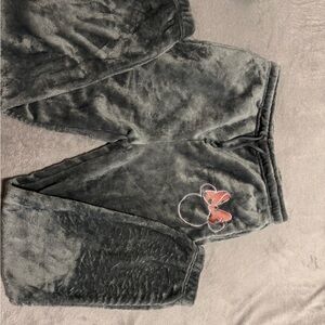 Gray Joggers with Pink Accents